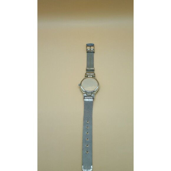 Women's Quartz Watch Silver Tone Mesh Metal Band Diamond Accent- Needs Battery - Picture 6 of 7